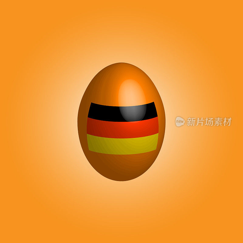 Easter egg with the flag of Germany.